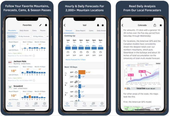 best ski snow report app