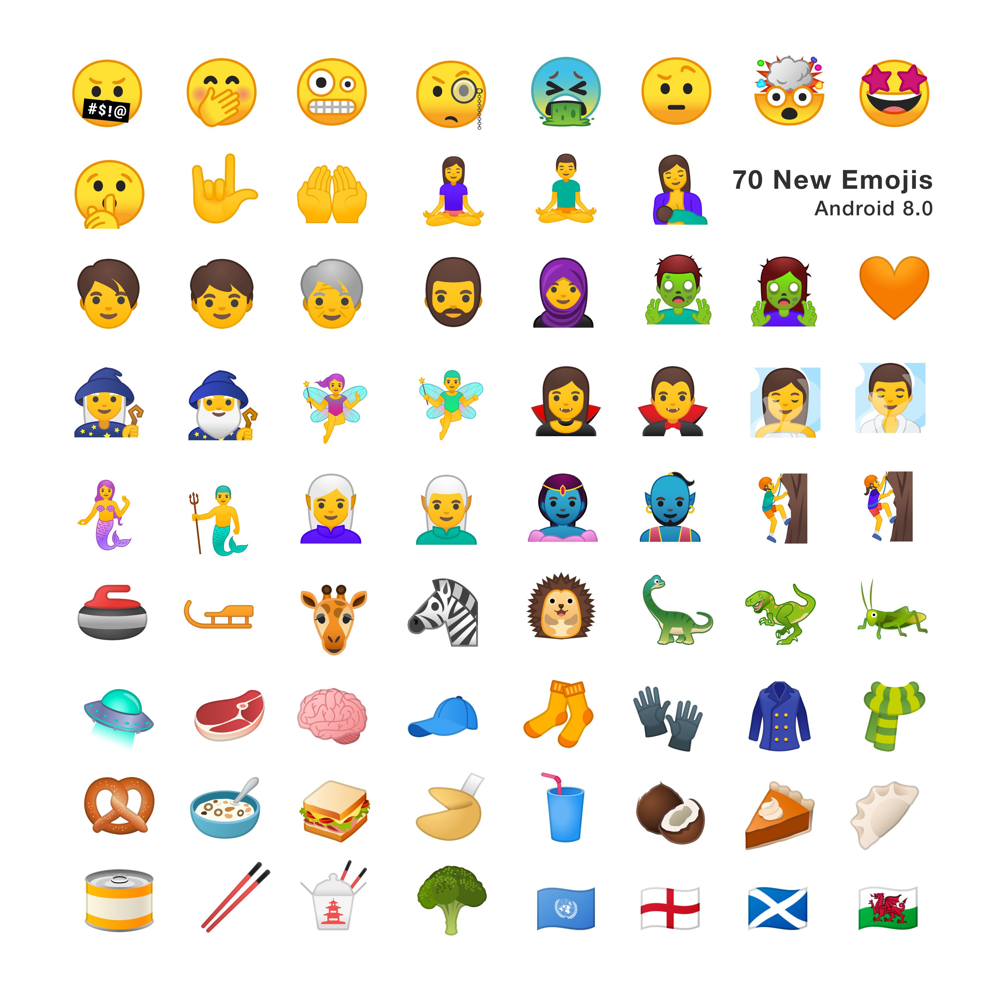 oreo 8.0 android emoji