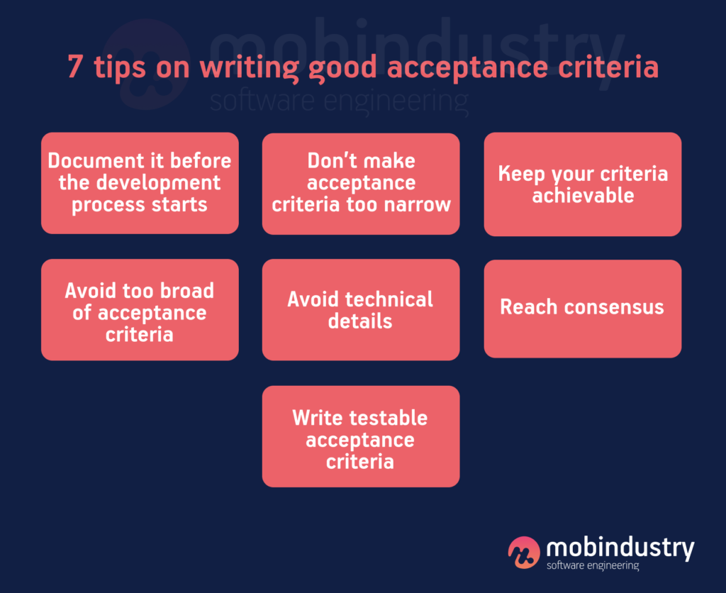 tips on writing good acceptance criteria