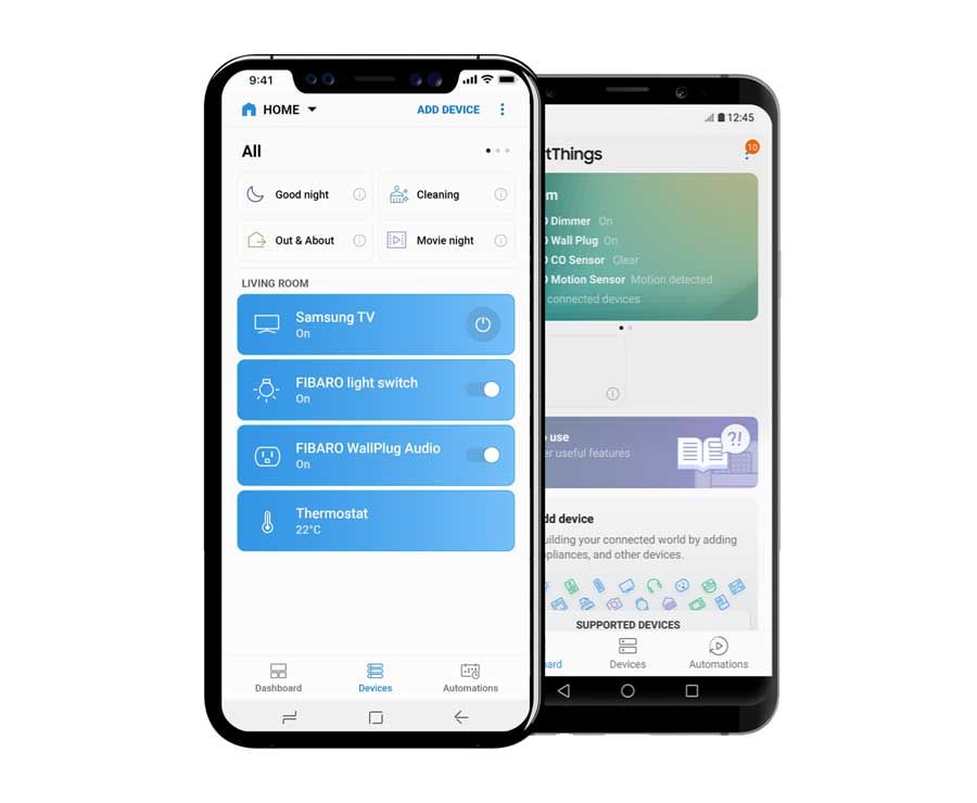 home automation app features