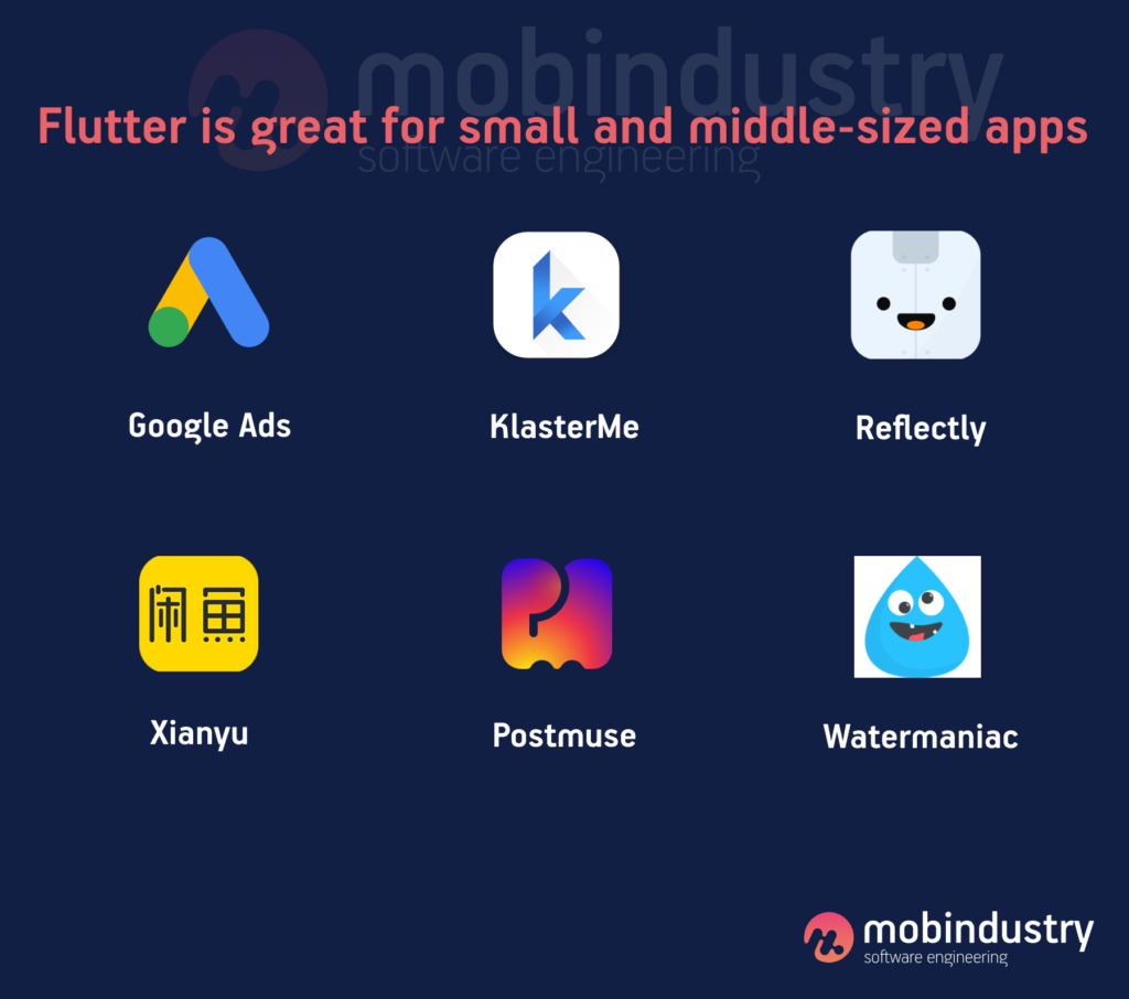 apps developed in flutter