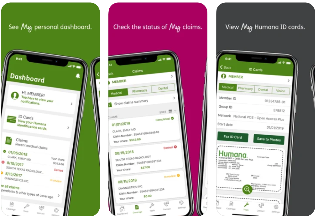 Humana insurance app functionality