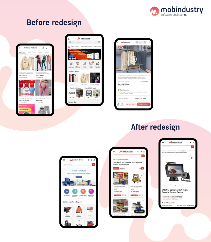 mobile application redesign