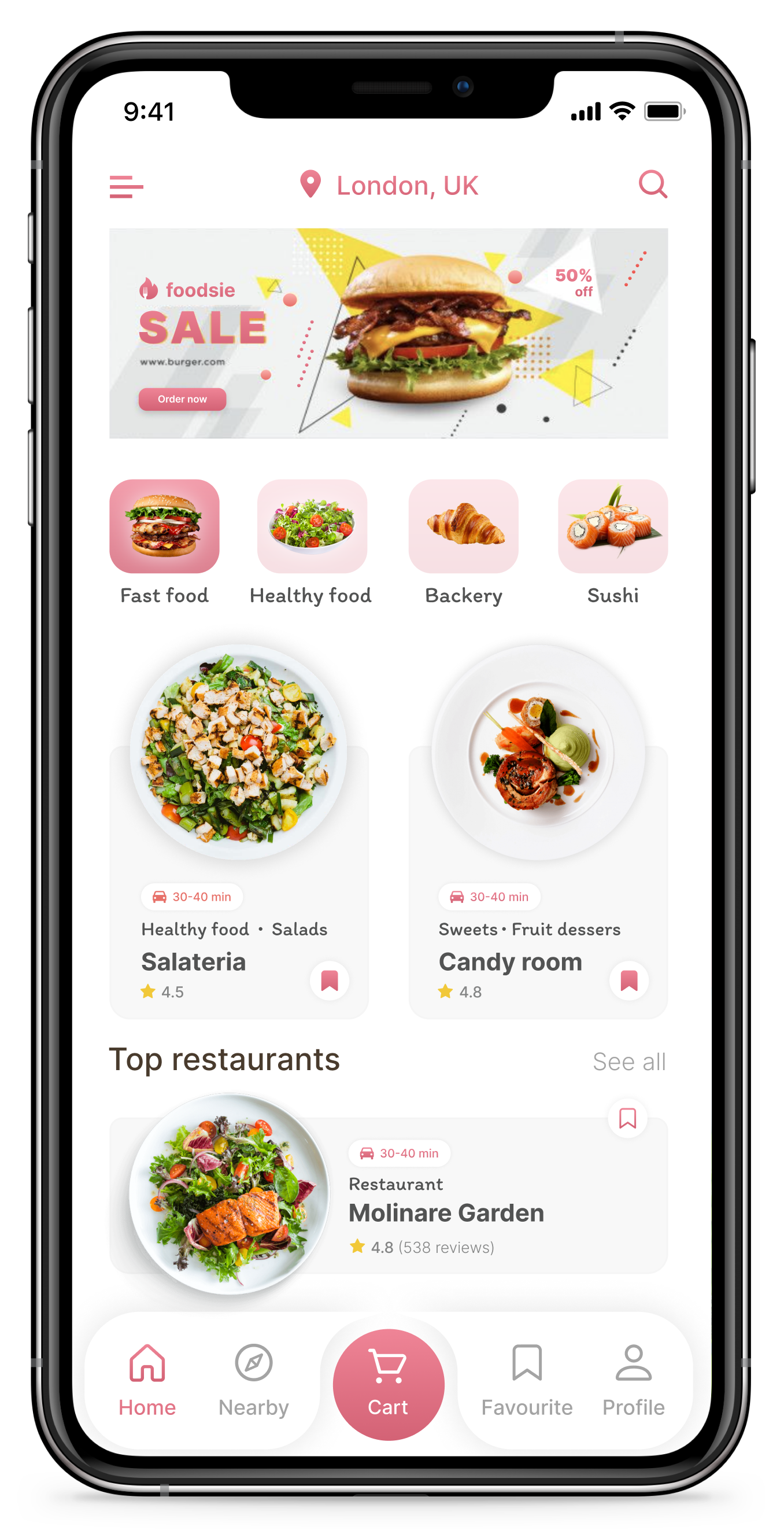 food delivery app design