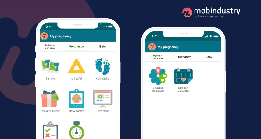 pregnancy tools mobile app development child