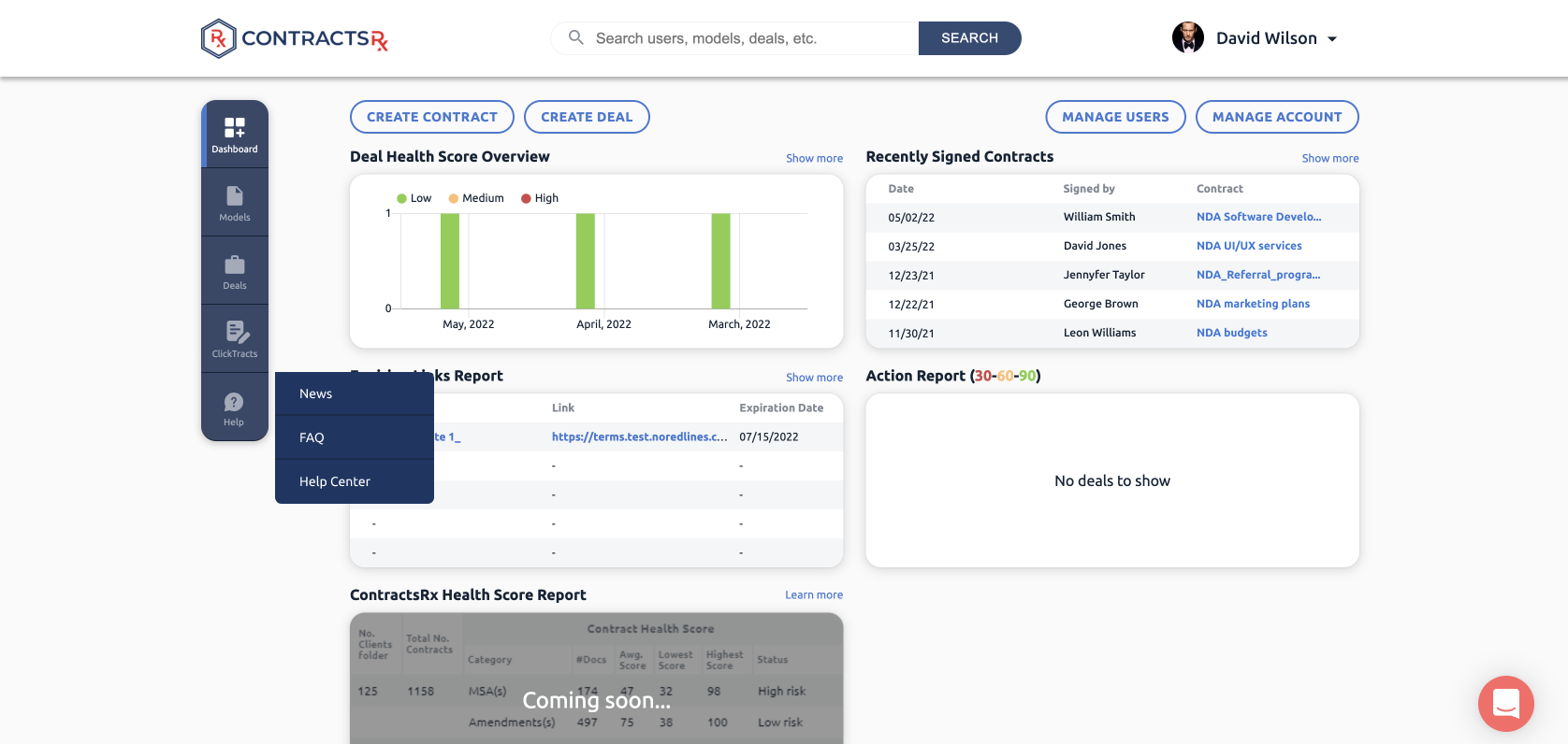 Risk scoring feature