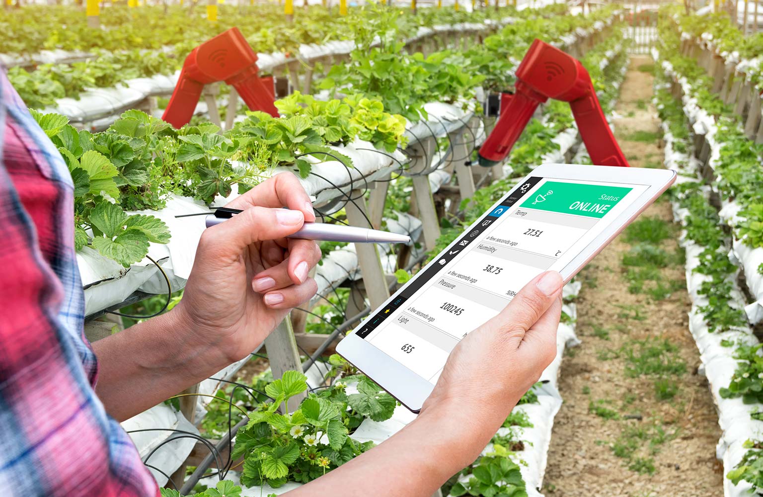 IoT in farming mobile dashboards