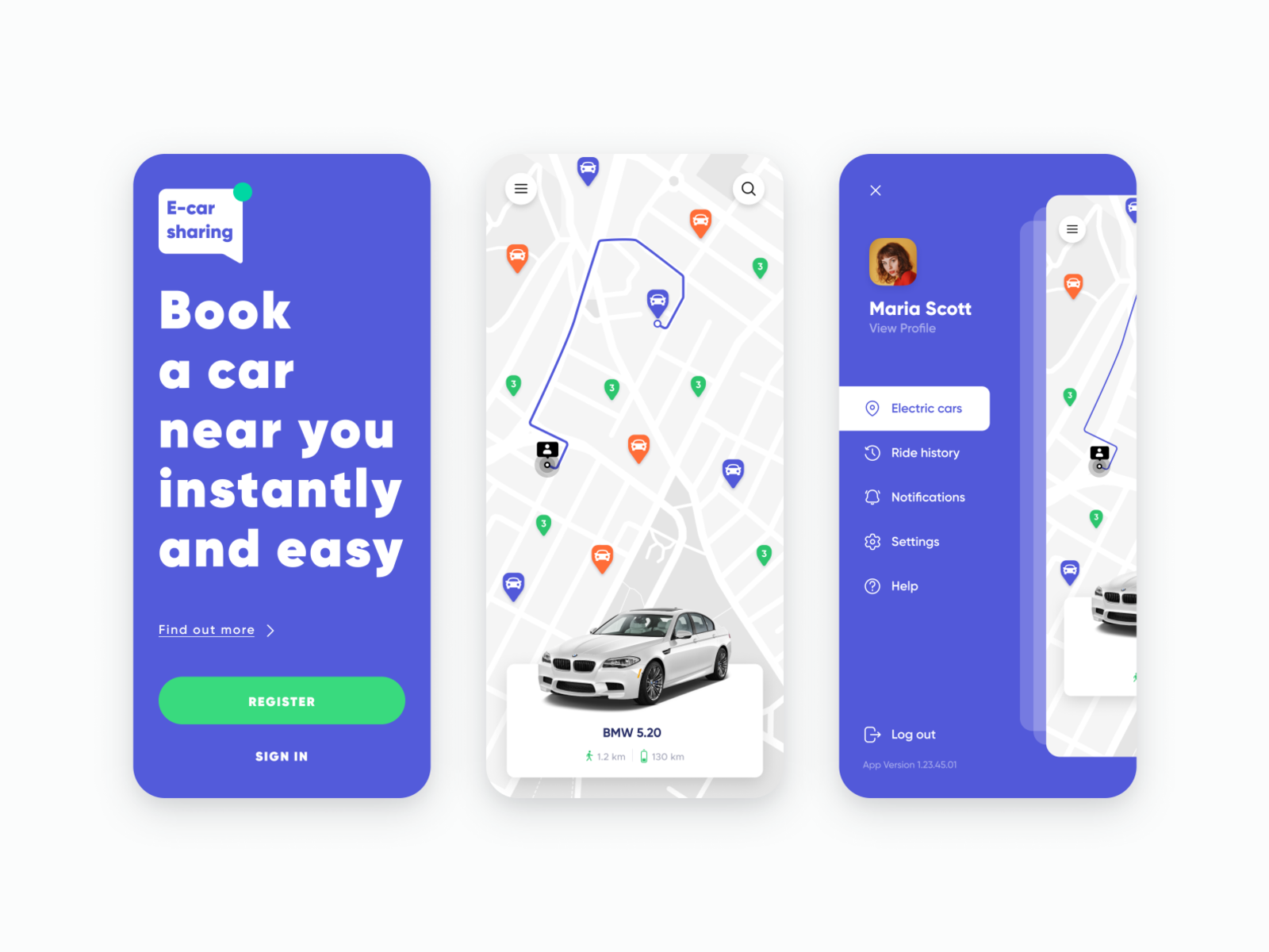 carsharing app concept
