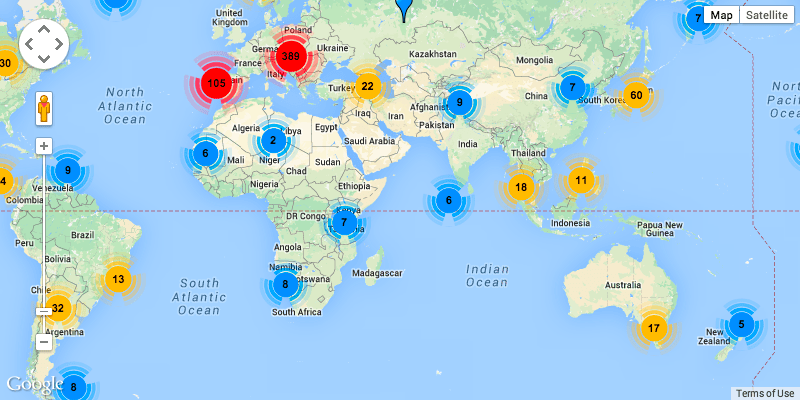 marker clustering mobile app google maps