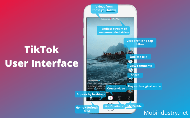 User interface for your mobile app like TikTok