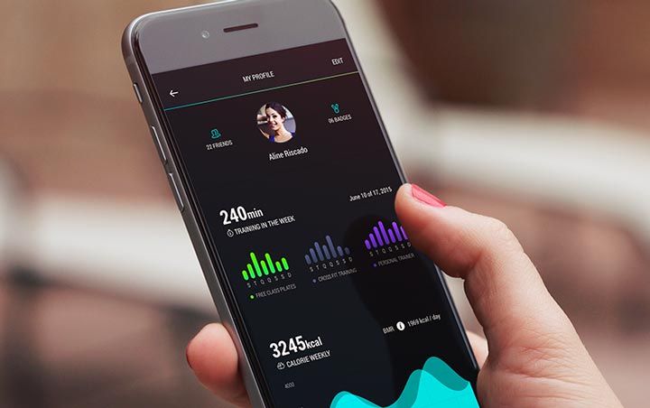 user personal profile fitness app