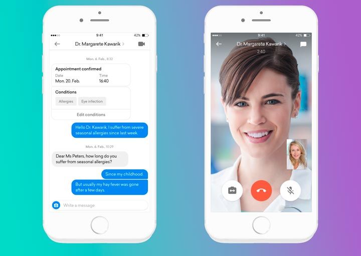video text chats doctor's app