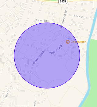 circle overlay apple map