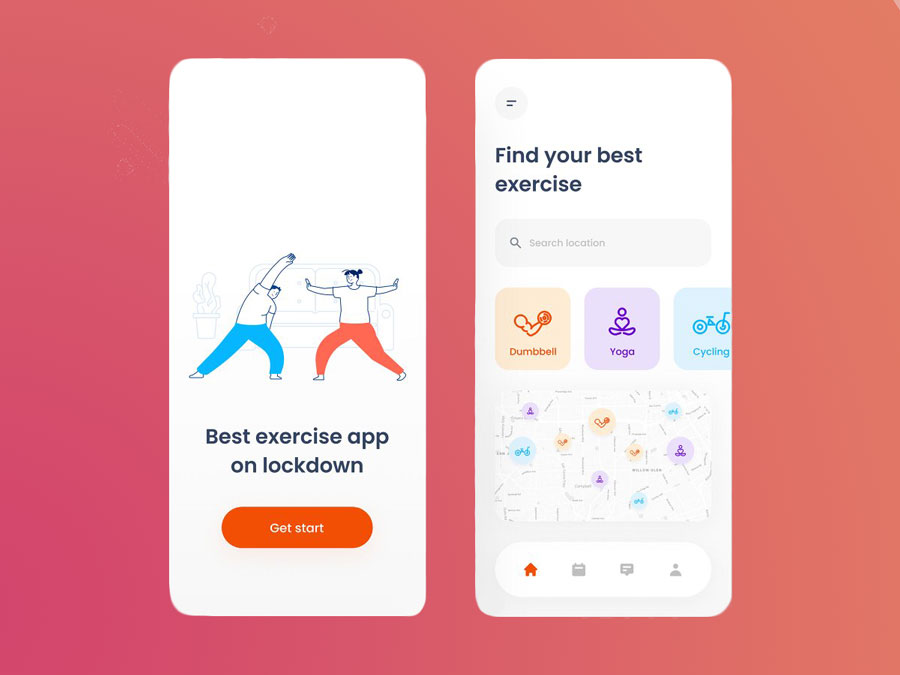 mobile fitness app for gyms