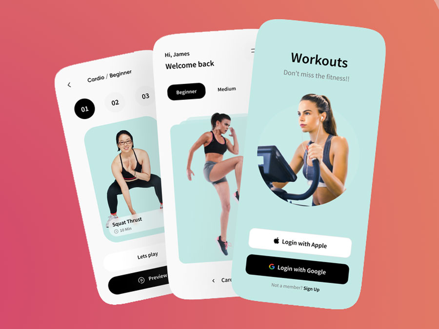 mobile fitness app for gym